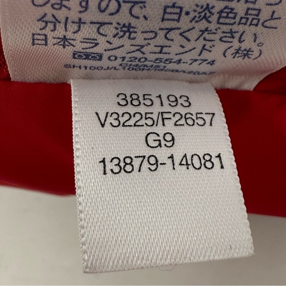 Lands End Women’s Down Puffer Vest Size XL Red Check Plaid Weather Resistant - Picture 5 of 10